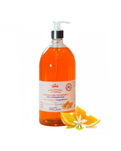 FREESENS Savon Naturel de Marseille à la Fleur d'ORANGER  Fl. 1 Litre
