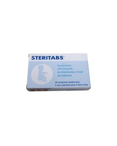 STERITABS DOUBLE DOSE BIBERONS BOITE 18 COMPRIMES