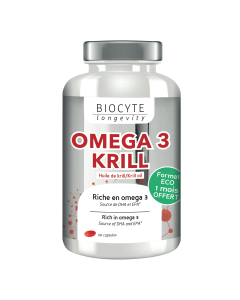 BIOCYTE OMEGA 3 KRILL 90 CAPSULES