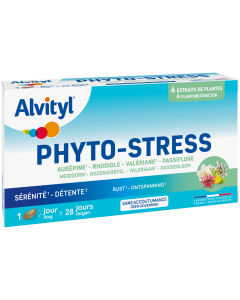 Alvityl - Phyto-Stress - 4 extraits de plantes - Sérénité, détente - Dès 12 ans - 28 comprimés 