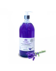FREESENS Savon Naturel de Marseille à la Fleur de LAVANDE  Fl. 1 Litre