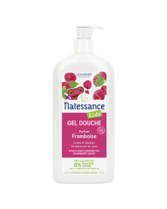 GEL DOUCHE CORPS ET CHEVEUX FRAMBOISE 500ML NATESSANCE BIO