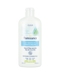 LAIT DEMAQUILLANT HYDRA FRAICHEUR COE 250ML NATESSANCE