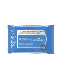 PREVEN'S LINGETTES DEODORANTES x15 POCKET RECHARGE DE 25 SCH