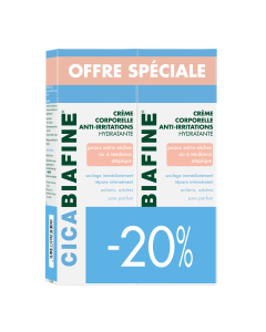 Cicabiafine Duo Crème Corporelle Anti-Irritations Hydratante (-20% sur le lot)