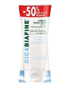 CICABIAFINE DUO CREME PIEDS SECS ANTI-FENDILLEMENTS 2x75ML (-50% sur le 2nd)
