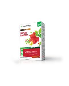 ARKOFLUIDE Jambes Légères Mar. d’Inde, Vigne Rouge bio 20 amp. x 10 ml