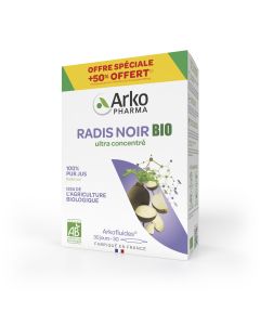 ARKOFLUIDES  Radis noir BIO  OFFRE SPÉCIALE + 50% OFFERT