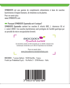 SYMBIOSYS SPAMODIA BOITE 20 STICKS Complément alimentaire a base de 3 souches microbiotiques pour enfants et adolescents