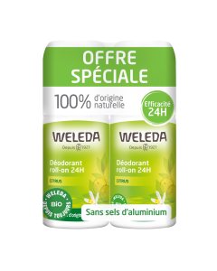 Duo Déodorant roll-on 24H Citrus - 2x50 ml