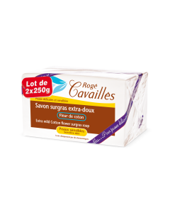 SAVON SURGRAS EXTRA DOUX FLEUR DE COTON 2X250 GR