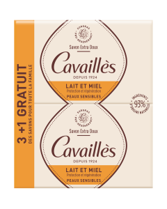 SAVON SURGRAS EXTRA DOUX LAIT ET MIEL lot de 3x250gr + 1 Gratuit