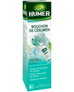 Humer - Bouchon de cérumen - 99% naturel - Spray auriculaire 50ml