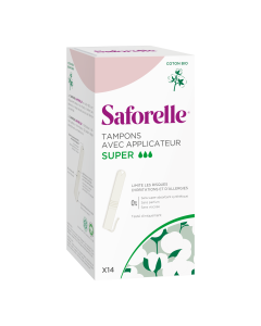 SAFORELLE COTON PROTECT TAMPON BIO SUPER X14
