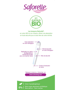 SAFORELLE COTON PROTECT TAMPON BIO SUPER X14