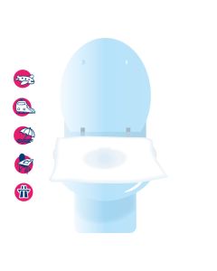 Protège Cuvette de Toilettes Jetable Classique - Pochette de 10