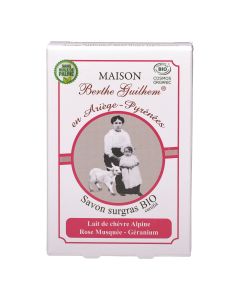MAISON BERTHE GUILHEM Savon rose musquée/géranium bio 100gr