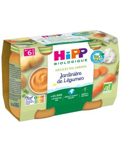 DÉLICES DU JARDIN JARDINIÈRE DE LÉGUMES POTS BIO 2X190G - DÈS 6 MOIS