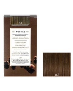 Coloration permanente huile d'argan, blond foncé cendré 6.1