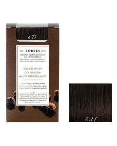 Coloration permanente huile d'argan, châtain naturel marron intense 4.77