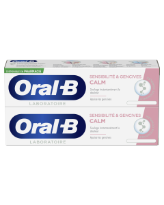 Dentifrice Oral-B Laboratoire Sensibilité et Gencives  CALM Original 2x75 ml