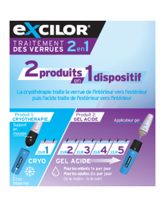 EXCILOR VERRUES 2 EN 1