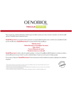OENOBIOL MINCEUR TOUT EN 1 30 STICKS + 60 COMPRIMES