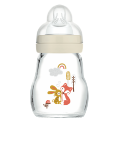 Biberon Verre 170 ml Lin - Tétine débit 1