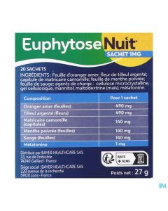 EUPHYTOSE NUIT SACHET 20