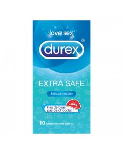 DUREX EXTRA SAFE PRESERVATIF 10