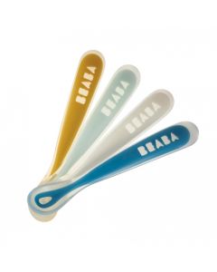 BEABA CUILLERE SOFT 1ER REPAS +4MOIS RAINBOW X4