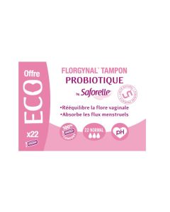 FLORGYNAL TAMPON PROBIOTIQUE SANS APPLICATEUR NORMAL ECO BOITE DE 22