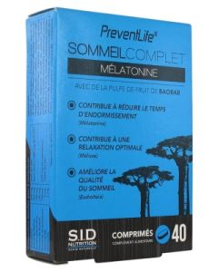 SIDN PREVENTLIFE SOMMEIL COMPLET MELATONINE CPR 40