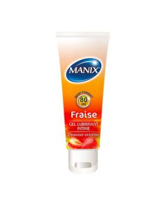 MANIX GEL LUBRIFIANT FRAISE 80ML