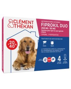 CLEMENT THEKAN FIPROKIL DUO SPOT ON CHIEN 20/40K 4