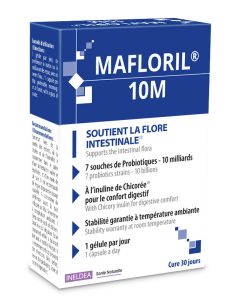 Mafloril®-10M Soutient la flore intestinale - Etui de 30 gélules végétales sous blister