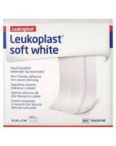 LEUKOPLAST SOFT WHITE PANSEMENT BANDE 5M X 4CM