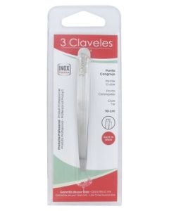3CLAVELES PINCE A EPILER CRABE INOX 10CM