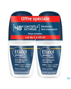 ETIAXIL DEO HOM 48H ROLLON 50MLX2