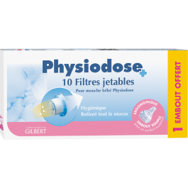Physiodose filtres pour mouche bébé 20 filtres + 2 embouts offerts