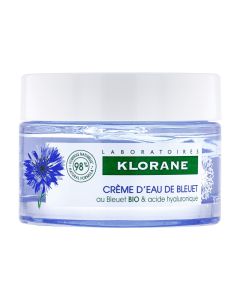 Klorane - Bleuet - Crème d’Eau au Bleuet BIO et Acide hyaluronique - Visage et yeux 50 ml