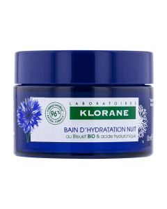 Klorane - Bleuet - Bain d’Hydratation Nuit au Bleuet BIO et acide hyaluronique - Visage et yeux 50 ml