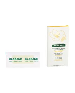 Klorane - Dépilatoire - Bandelettes de cire froide à l'Amande douce - Visage et zones sensibles 6 u