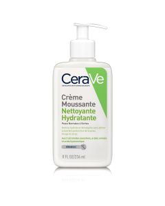 CeraVe Crème Moussante Nettoyante Hydratante Visage pour les Peaux Normales à Sèches 236ml