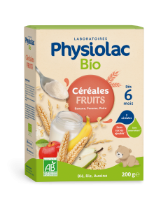 PHYSIOLAC CEREALES FRUITS 200G BIO
