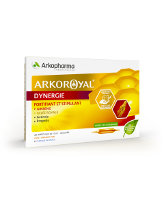 Arkoroyal Dynergie Ginseng-Gelée Royale-Propolis 20 ampoules de 10 ml