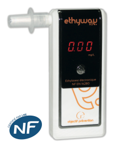 ETHYWAY V2 - Unique éthylotest électronique normé NF EN 16280 et marqué NF AFNOR