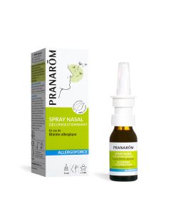 Pranarom - Allergoforce Spray Nasal Décongestionnant - Aux Huiles Essentielles Bio, Rhinite Allergique et Inconforts Saisonniers - 15 ml