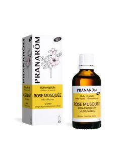 Pranarom - Rose Musquée Bio - Huile Végétale - Beauté de la peau - Anti-âge - Riche en Oméga 3, 6, 9 - 50 ml