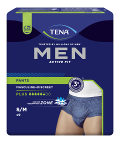 TENA Men Active fit pants plus S/M x9